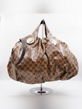 CJ07 ❤️ GUCCI GG Crystal Canvas Coated Canvas 2way Shoulder Bag
